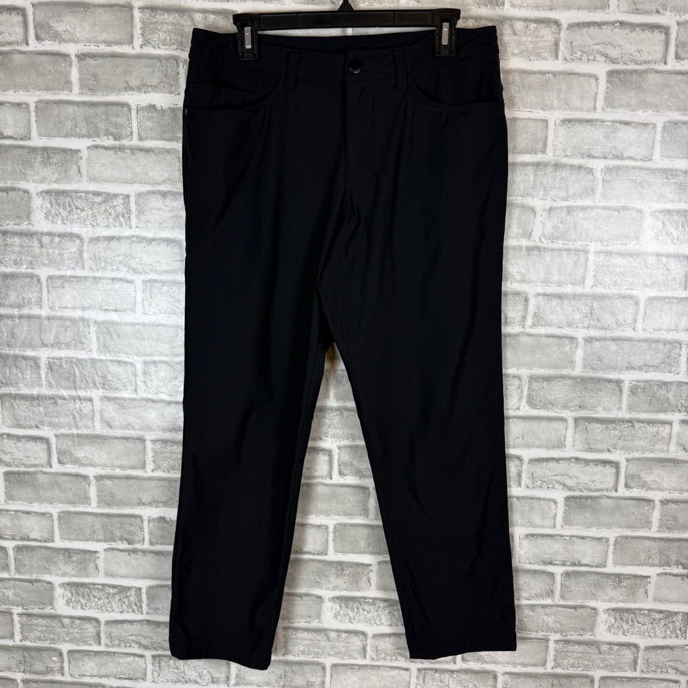 Lululemon ABC Pants Mens 32 x 28 Black Slim Fit Five Pocket Performance Trousers